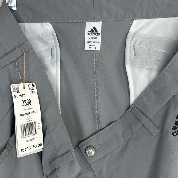 Adidas Adicolor Primegreen Grey Golf Pants Mens Size 38Wx30L (GU2673) - Picture 5 of 7